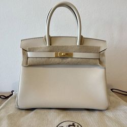 Hermès, Pre-Loved Cream Togo Birkin 