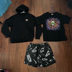 Men’s Dickies Hoodie & Nike Shorts size L