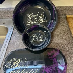 Halloween Bowl And Platter