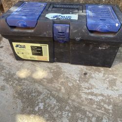 Blue Hawk tool box w/ tools