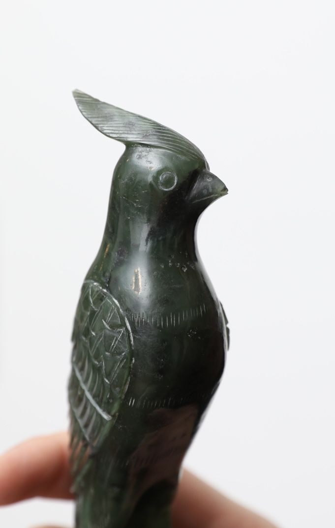 🐦 Antique Jade Bird Sculpture – Hand-Carved-original was $500