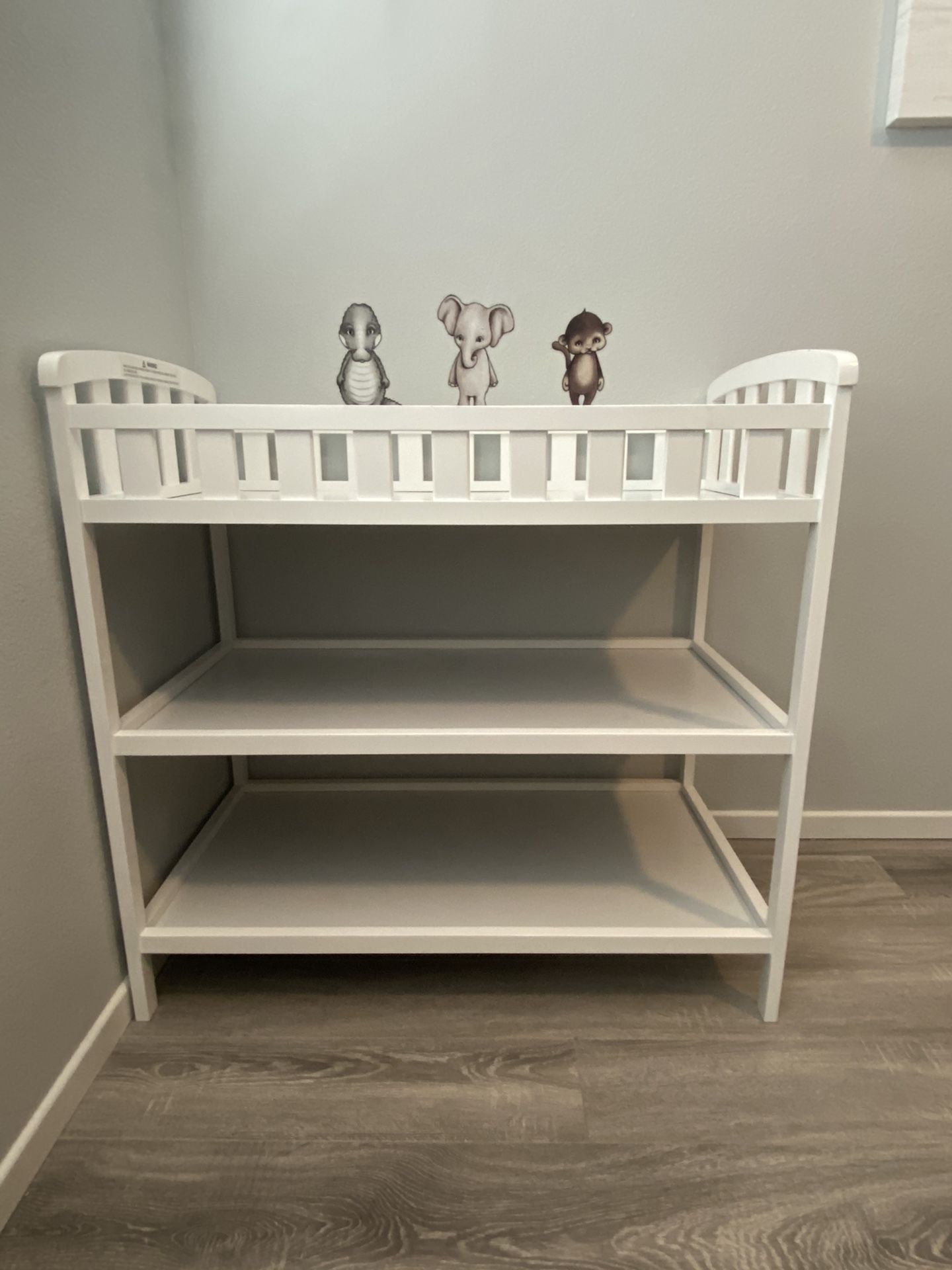 White changing table