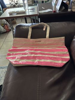 Large Victorias Secret pink sequined Tote. New