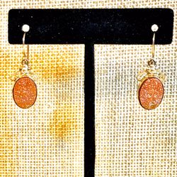 10k Gold Gold-stone Earrings