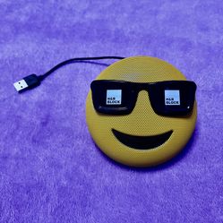 Mini Speaker, Happy Face, Bright Yellow!! Bluetooth & WiFi