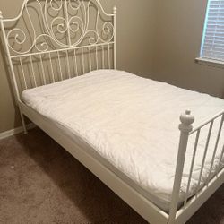 Brass White Full Size Bed