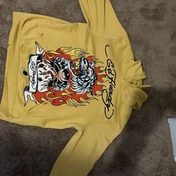 FIRE TIGER GOLDEN YELLOW PULLOVER HOODIE