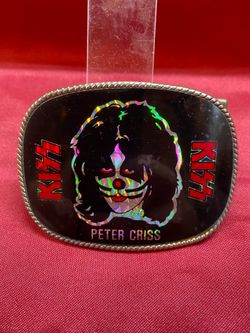 Very Rare Vintage 1978 KISS  Peter Criss Solo Album Belt Buckle – Red/Black Mexico CPI Pacifica
