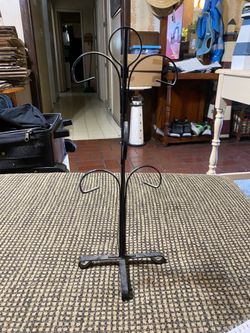 Vintage Black Metal Mug Rack