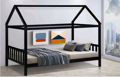 Twin Size Bed Frame Color Espresso