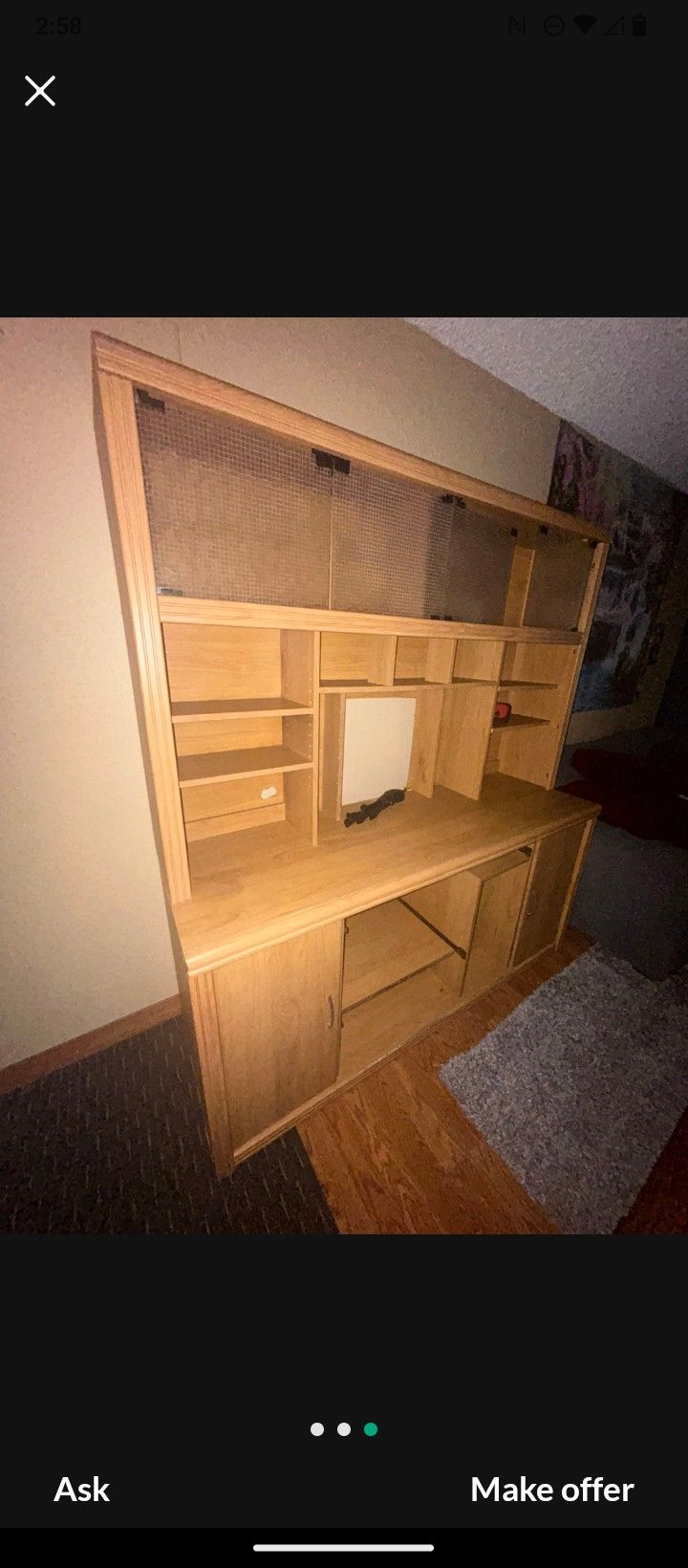 Computer Desk 66"W 72"Η 20..5" D