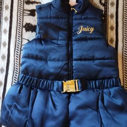 Girls Juice Couture Navy Blue Puffer Vest.