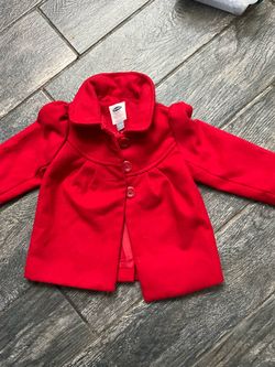 Old Navy Girls Red Button-Up Coat
