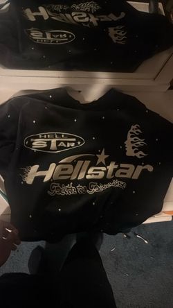 Hellstar Black Graphic Crewneck Sweatshirt
