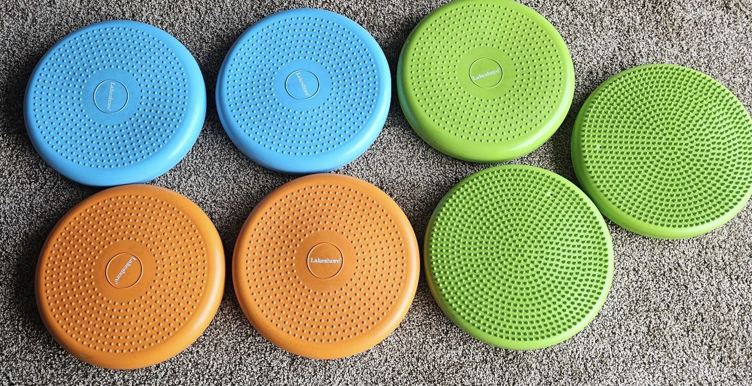 Lakeshore Wobble Cushions Flex Seating Lot Of 7