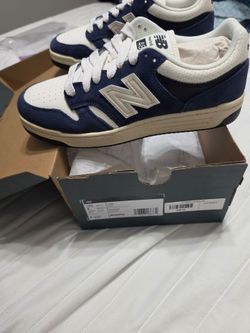New Balance 480 Court Sneakers Blue White