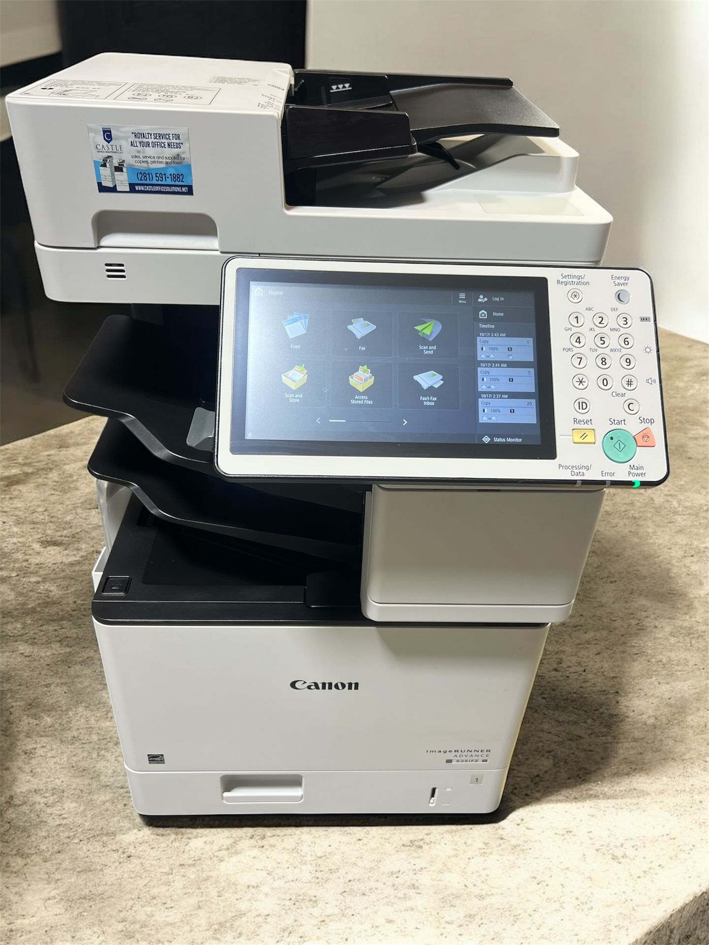 Canon 525ifz Copier,scanner,printer,fax,stapler Finisher