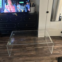 CB2 Peekaboo Lucite Coffee Table