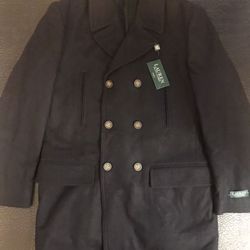 Navy Ralph Lauren Mens Peacoat 42R- Large.   Carhartt Patagonia Nike Adidas Jordan Sneakers Yankees Jets Giants Mets Weights Jerseys Jackets