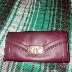 Burgundy Michael Kors Small Hand Purse