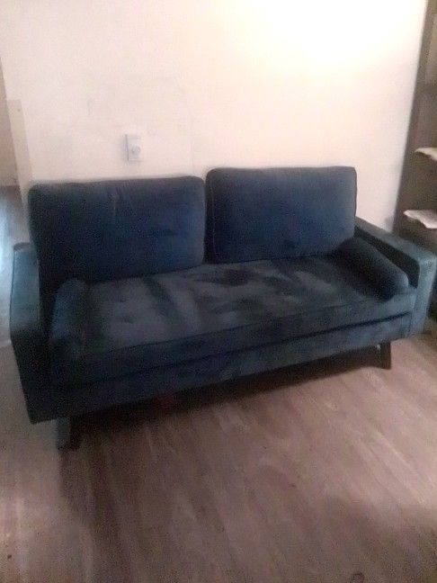 Royal Blue Love Seat Sofa