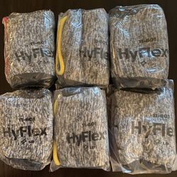 GLOVES Ansell HyFlex 11- 801  (6 Pairs) Foam Nitrile Coating Work Gloves SIZE 7,8,9 (GRAY)