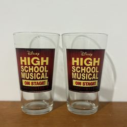Set of two Disney high school musical Drinking glasses