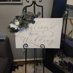 Easel And Wedding Sign