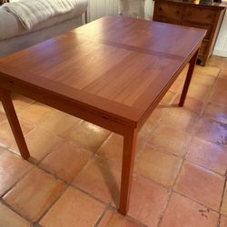 Vintage Ansager Mobler Danish teak Extendable Twin leaf Dining Table