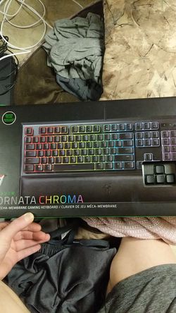Razer Ornata Chroma Gaming Keyboard: Hybrid Mechanical Key Switches - Customizable Chroma RGB Lighting - Individually Chroma/RBG Keys