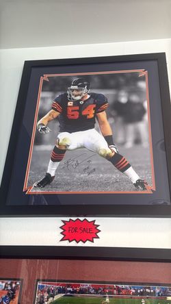 Signed and framed Brian Urlacher picture
