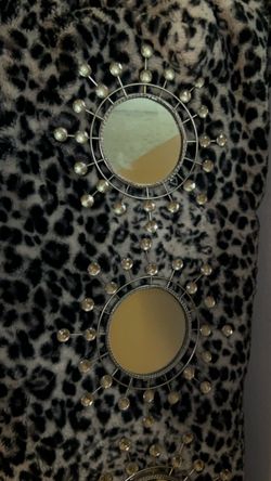 Set of 3 Sunburst Wall Mirrors with Crystal Accents