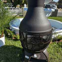 brand new outdoor wood chimney in box
