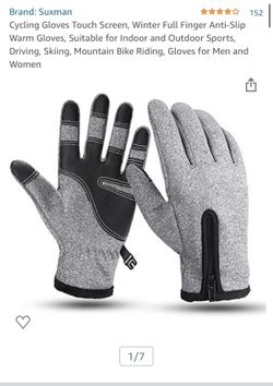 New- Touch screen Anti Slip Gloves, Size L