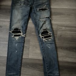 Blue mx1s black patches sz 31