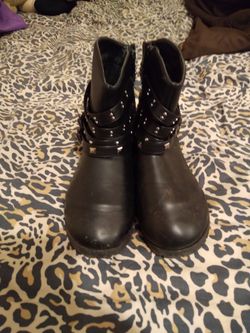 Girls Black Boots Size 5