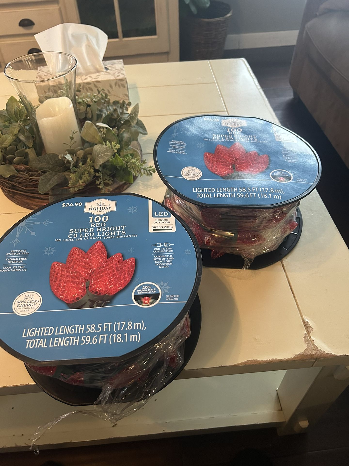 Red LED C9 Christmas Lights