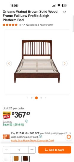 Wooden Bed Frame with Headboard – Queen Size