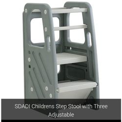 SDADI Childrens Step Stool with Three Adjustable **NEW**