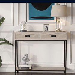 Modern Light Wood Console Table with Drawer