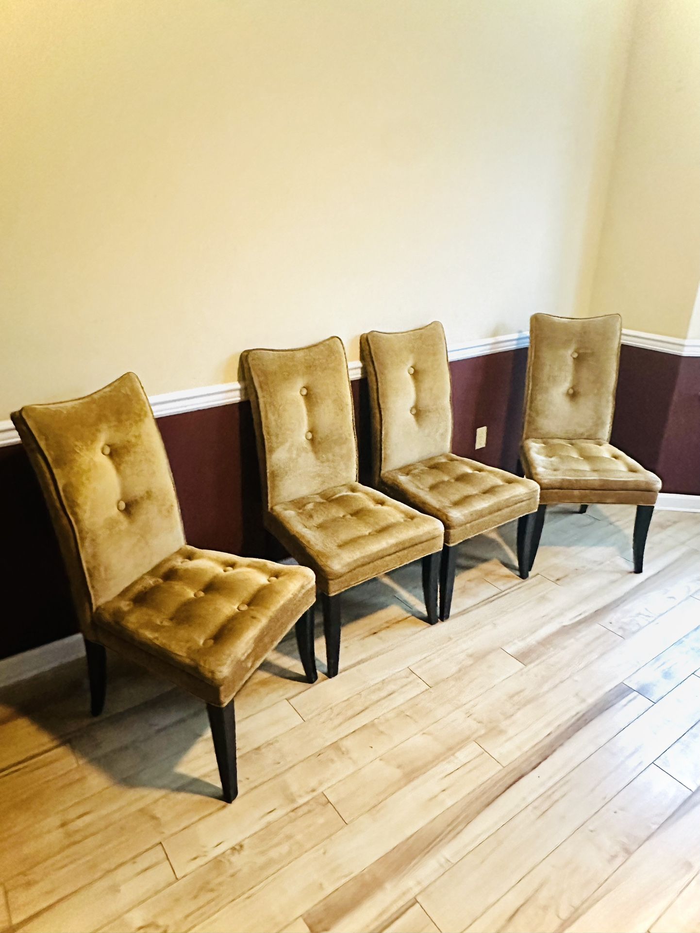Suede/Velvet Chair Set