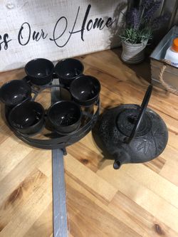 Cast iron tea kettle