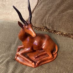 Handmade Wooden Gazelle from Tanzania