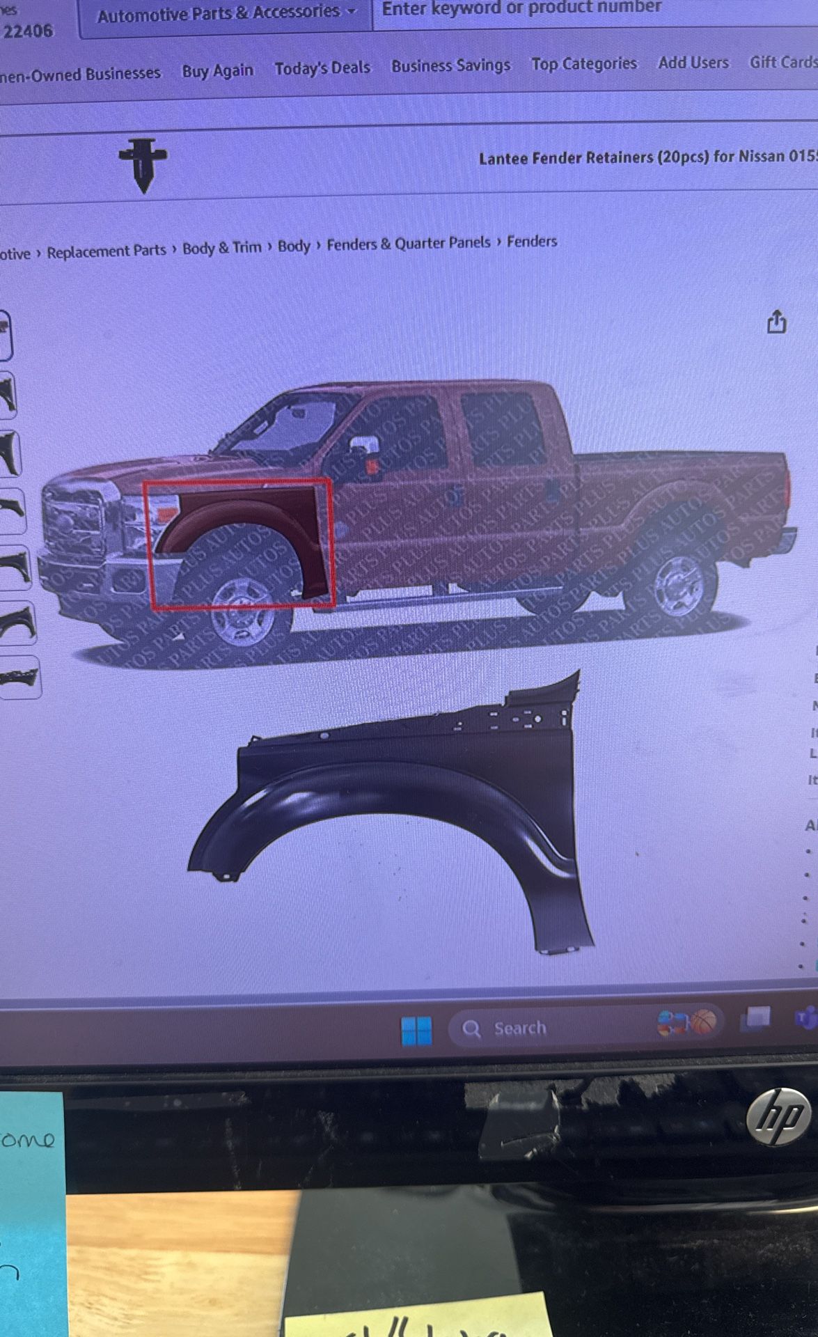 Brand New Driver Side Fender For 2011-2016 F250 F350