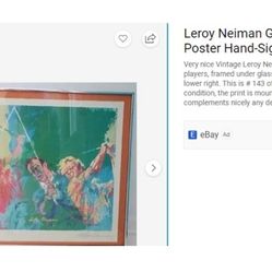 Leroy Neumann Golf Player Lithograph