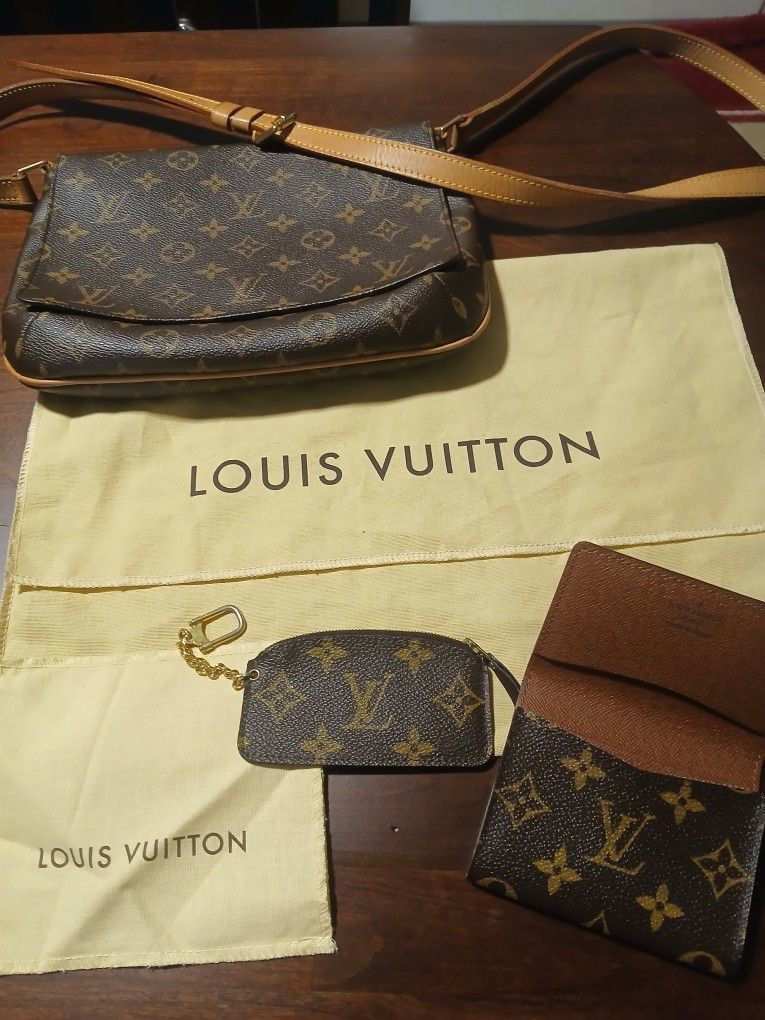 Original Louis Vuitton Crossbody Bag And Accessories