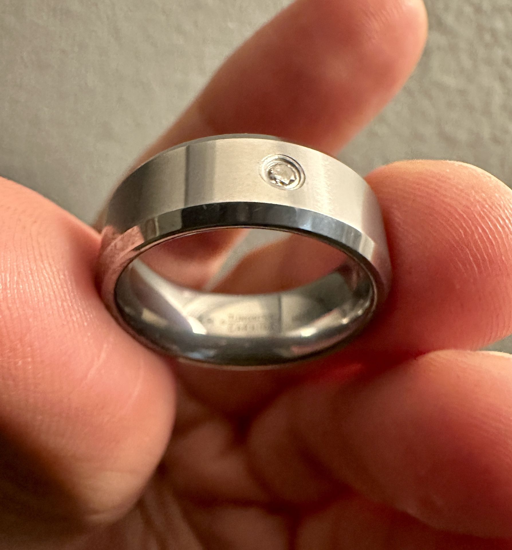 Mens TRITON Tungsten Diamond Ring