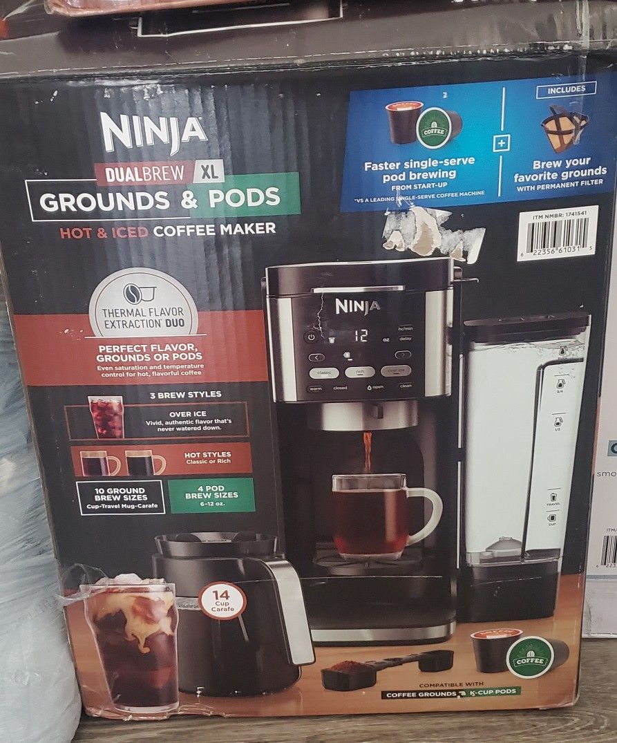 Ninja Dualbrew XL  Ice &hot Make Coffee New