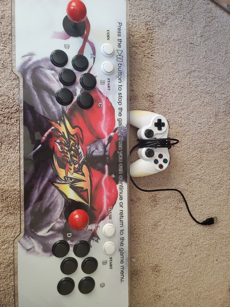 2 Player Arcade Fight Stick w/Games and Controller