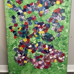 Abstract Acrylic Painting On Canvas (Original) 